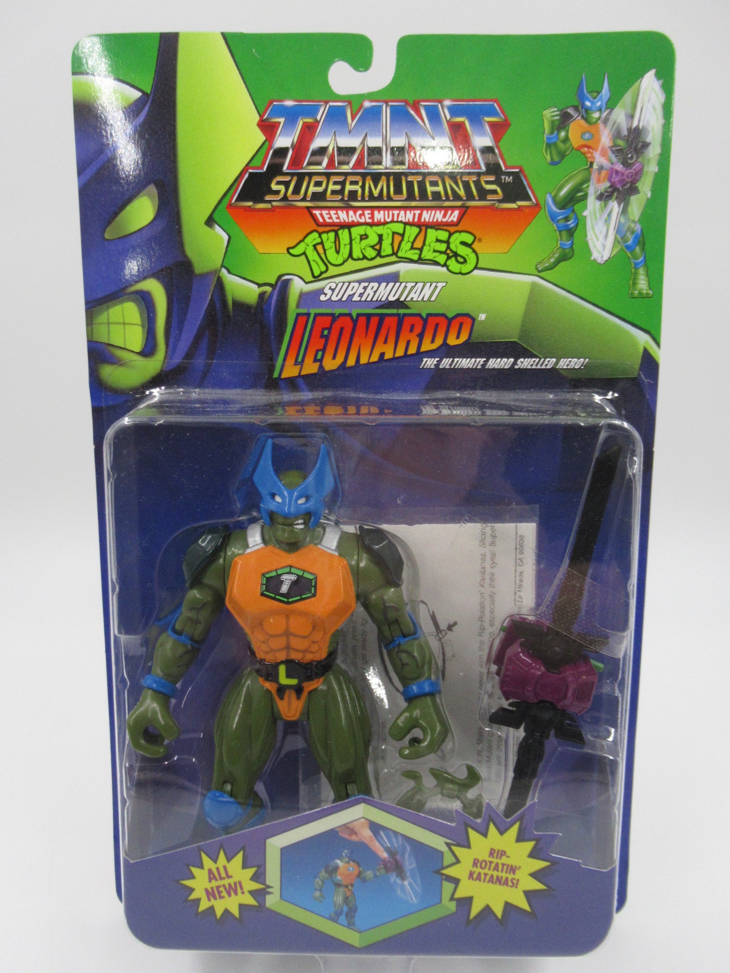 Teenage Mutant Ninja Turtles Supermutants Leonardo 6" Figure TMNTs - Playmates (1994)